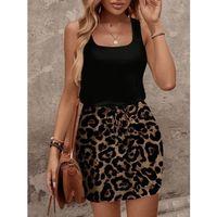 Kadın Askılı Kare Yakalı üst Viskon Alt Desenli Kısa Süprem Elbise