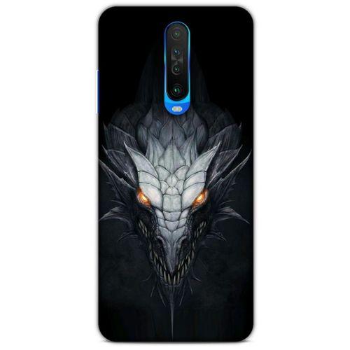 Xiaomi Redmi K30 5G Kılıf Dragons (13) Silikon Kap Gri Ejderha