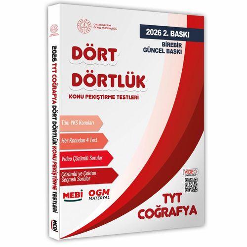2026 YKS-TYT MEBİ-OGM Dört Dörtlük Coğrafya Pekiştirme Testi Renkli Soru Bankası BASKI ÜCRETİ