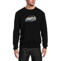 S 2000 Baskılı Siyah Erkek Sweatshirt