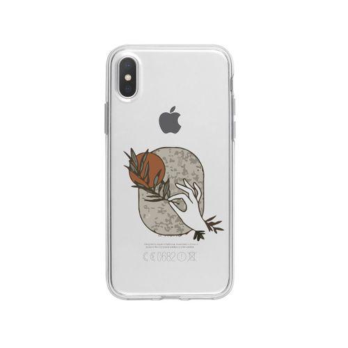 iPhone XS Olive Branch Premium Şeffaf Telefon Kılıfı