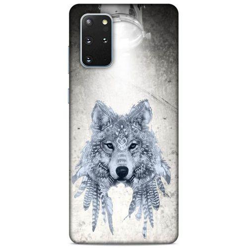 Lopard Samsung Galaxy S20 Plus Uyumlu Kılıf Tattoo's (48) Bumper Kılıf Kızılderili Kurt