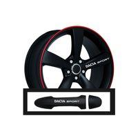 Dacia Logan İçin Uyumlu Aksesuar Oto Kapı Kolu/Jant Sticker 10 Adet 10*1,5 Cm