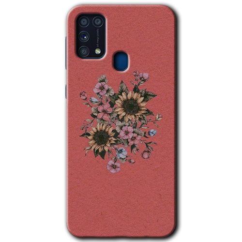 Galaxy M31 Kılıf HD Desen Baskılı Arka Kapak - Retro Çiçek