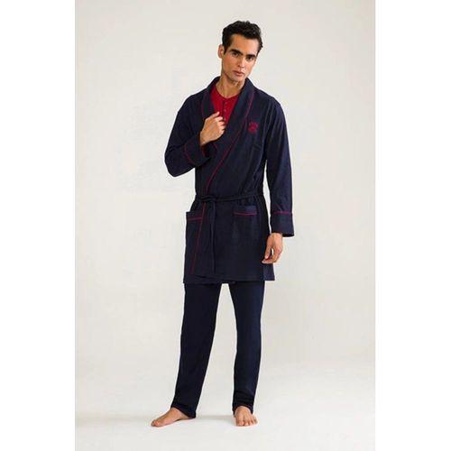 D's Damat 03000 5'li Robdöşambr Erkek  Damat Pijama Seti