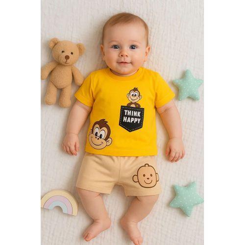 Maymun Desenli 2li Erkek Bebek Takım