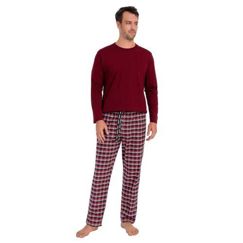 Pijalüx Erkek  Kareli Poplin Cepli Alt Pijama