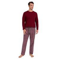 Pijalüx Erkek  Kareli Poplin Cepli Alt Pijama