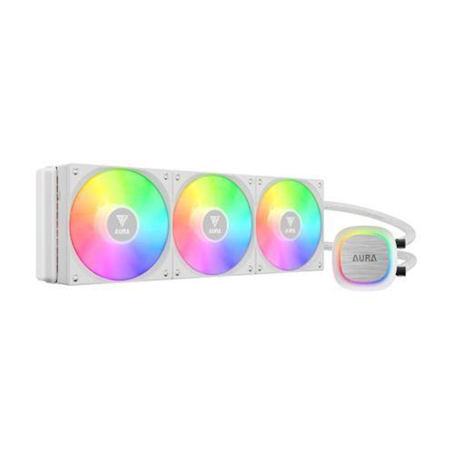 GAMDIAS AURA GL360 V2 WH, White Edition, 360mm,  RGB, 3 Fanlı, CPU Sıvı Soğutma