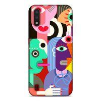 Lopard Samsung Galaxy A01 Uyumlu Kılıf Soyut Sanat (14) Desenli Lansman Kılıf