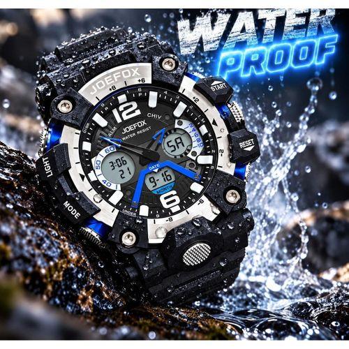Joefox Digital Ve Analog 2 Yıl Garantili Kronmetre+Takvim+Alarm+Aydınlatma Erkek Kol Saati JOE.Y6