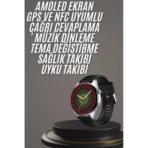 Akıllı Saat 1.5 Inç Amoled Ekran Çift Kordonlu Gps Nfc Uyumlu