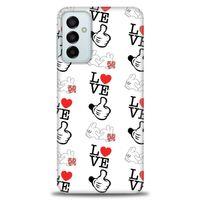 Samsung Galaxy M13 Kılıf HD Baskılı Kılıf - Love Mickey + Tam Ekran Koruyucu