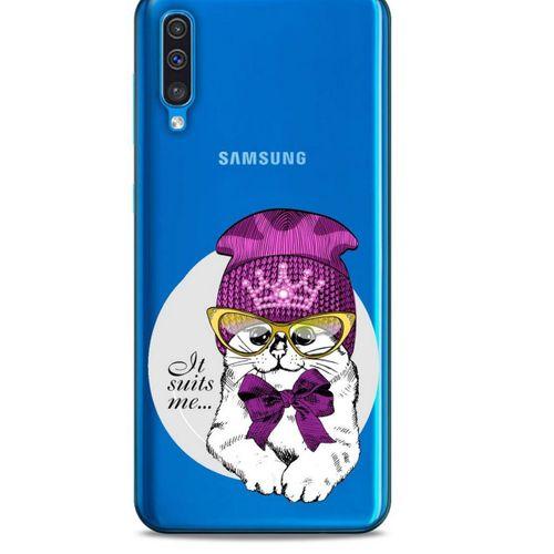 Zoologix (83) Samsung Galaxy A50 Şeffaf Kılıf Silikon Desenli