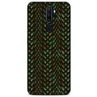 Oppo A9 2020 Kılıf Dragons (3) Kapak Ejderha Cilt Yeşil