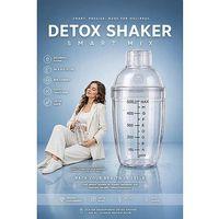 Ölçekli Şeffaf Detoks Shaker 500 ml Vitamin Protein Tozu Çalkalayıcı Karıştırıcı Akıllı Sporcu Kokteyl Su Matarası 723485