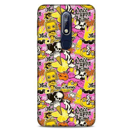 Graffitix (40) Desenli Silikon Kapak Nokia 7.1 Kılıf
