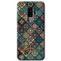 Samsung Galaxy S9 Plus Kılıf HD Desen Baskılı Arka Kapak + Temperli Cam - Mandala Desen
