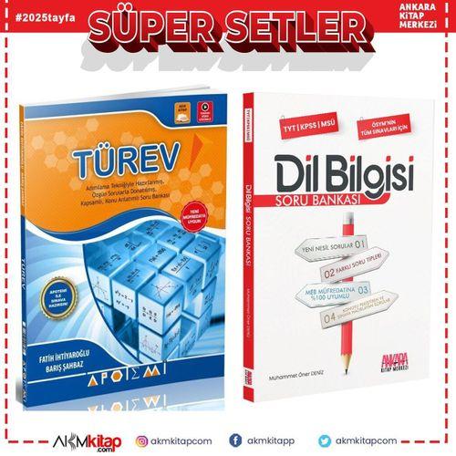 Apotemi Türev ve AKM Dil Bilgisi Soru Bankası Seti 2 Kitap