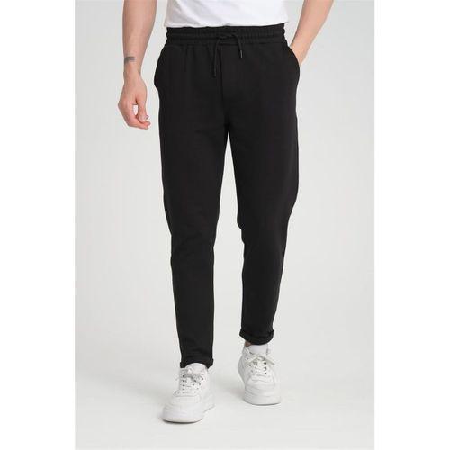 Premium Oxford Örme Regular Fit  Duble Paça Erkek Pantolon- Siyah