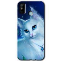 MRCİLETİSİM Tecno Spark 6 Go Kılıf HD Desen Baskılı Arka Kapak+Temperli Cam - Cat Glance