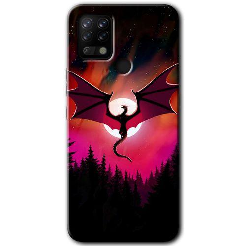 Tecno Pova HD Baskılı Kılıf + 9D Tam Ekran Koruyucu - Dragon Night