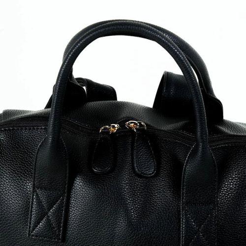 Kitty Deri Anne Bebek Bakım Sırt Çantası 7271 Siyah