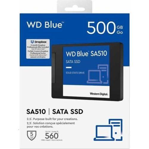 WD Blue SA510, WDS500G3B0A, 500GB, 560/510, 3D NAND, 2,5’’ SATA, SSD