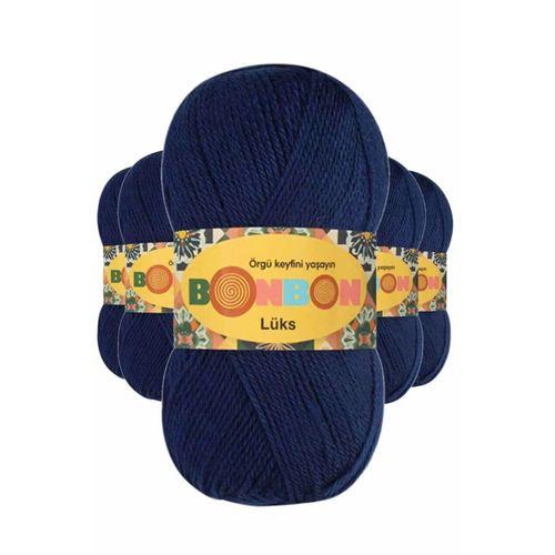 5 Adet Lüks Patik İpi Yünü Lacivert 98244