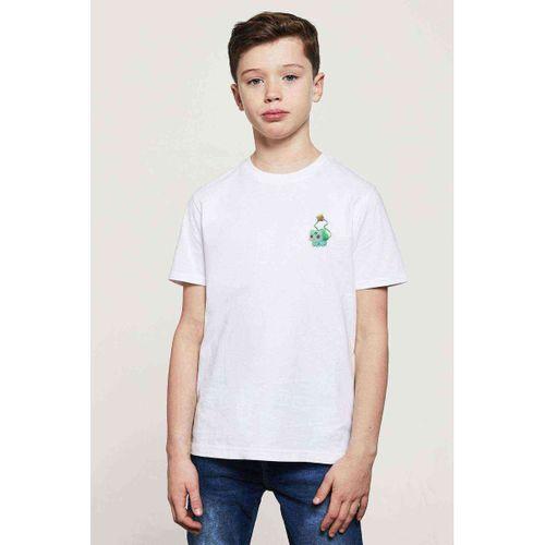 Pokemon Avengermo Amber Haris Baskılı Unisex Çocuk Beyaz t-shirt