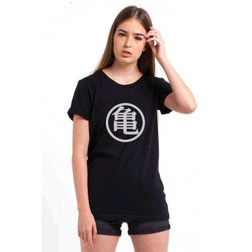 Dragon Ball Baskılı Siyah Kadın Tshirt