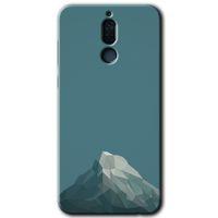 MRCİLETİSİM Huawei Mate 10 Lite Kılıf Baskılı Kapak - Alone Mountain + 5D Tam Kaplayan Cam