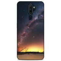 Lopard Oppo A9 2020 Uyumlu Kılıf Gece'S (30) Silicone Case Sarı Lacivert