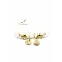 Çoklu Deniz Kabuğu Küpe - Altın