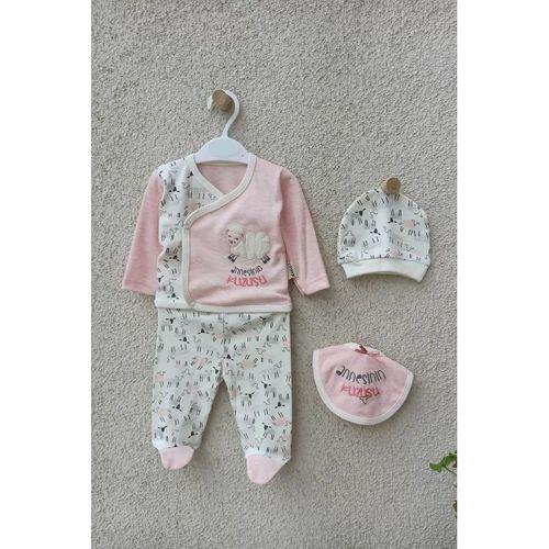 Annesinin Kuzusu Şapkalı Eldivenli 5'li Kız Zıbın Seti