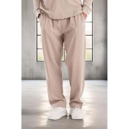 Baggy Kalıp Cupra Kumaş Jogger Erkek Eşofman Altı Pantolon - Bej