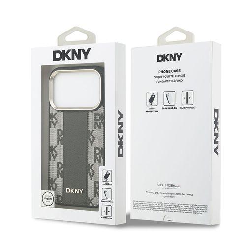 Apple iPhone 17 Pro Kılıf DKNY Orjinal Lisanslı M-safe Şarj Özellikli 3D Yazılı Checkered Pattern Kapak
