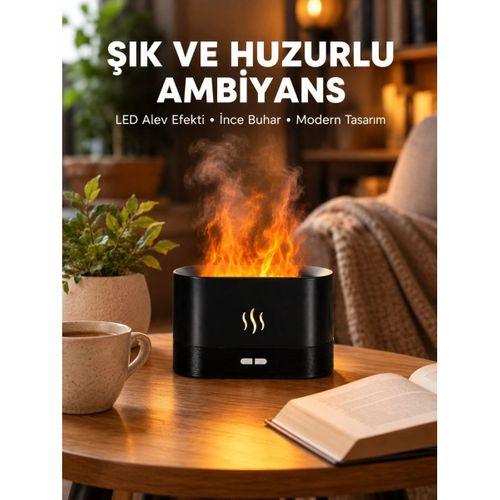 Led Işıklı Buhar Makinesi Alev Efektli Kumandalı Oda Nemlendirici Yeni Nesil