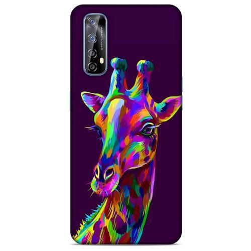Huawei P Smart 2021 Uyumlu Kılıf Mor Delisi (30) Silicone Case Zürafa