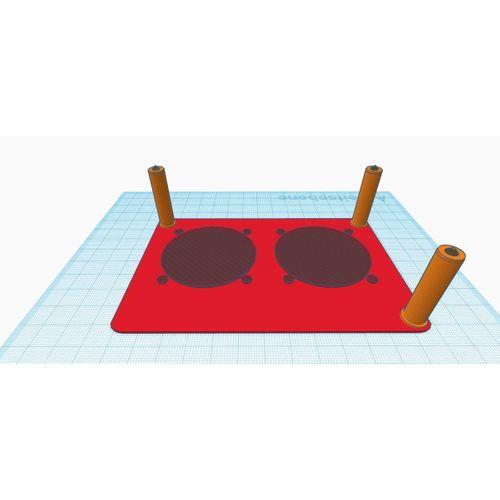 i3 Mega s Ansalı-Lüfteradapter 2x50mm-5143610