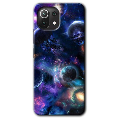 Xiaomi Mi 11 Kılıf HD Desen Baskılı Arka Kapak - Gezegen Karışımı + Kırılmaz Cam