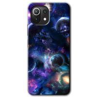 Xiaomi Mi 11 Kılıf HD Desen Baskılı Arka Kapak - Gezegen Karışımı + Kırılmaz Cam