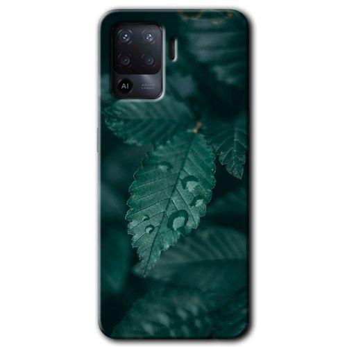 Potkal Hediye Fabrikası Oppo Reno 5 Lite Kılıf HD Desen Baskılı Arka Kapak - Yağmurlu Yaprak