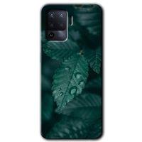 Potkal Hediye Fabrikası Oppo Reno 5 Lite Kılıf HD Desen Baskılı Arka Kapak - Yağmurlu Yaprak