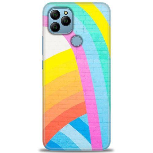 General Mobile GM 21 Kılıf HD Baskılı Kılıf - Renkli Duvar + Tam Ekran Koruyucu