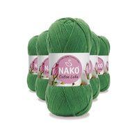 5 Adet Cotton Lüks Yelek Tunik Kazak Bluz Hırka İpi Yünü Yeşil 97576