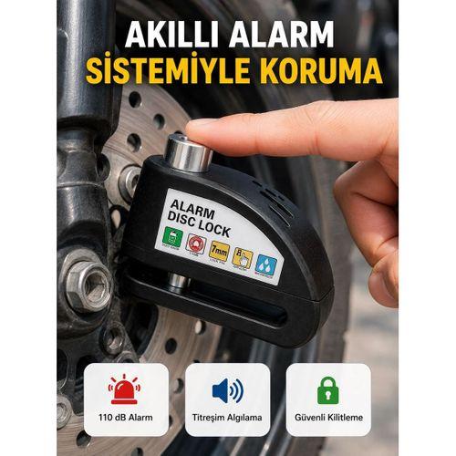 Alarm Sensörlü Disk Kilidi Motosiklet Scooter Bisiklet Güvenlik Yeni Nesil