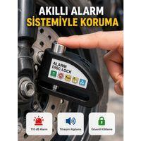 Alarm Sensörlü Disk Kilidi Motosiklet Scooter Bisiklet Güvenlik Yeni Nesil