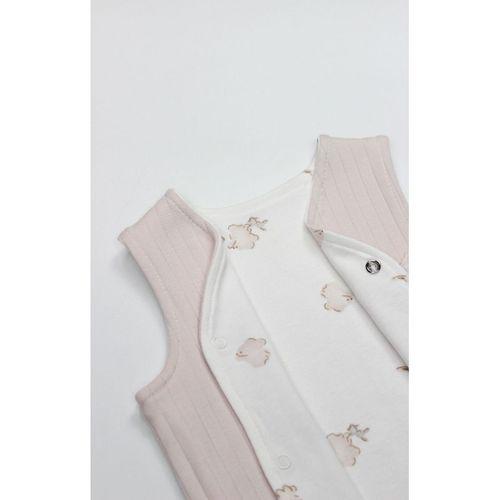 Bistyle Bistyle Yelek Çift Taraflı Love You Family 18114 Pudra