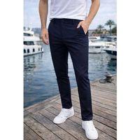 Paraşüt Kumaş Regular Fit Düğmeli Fermuarlı Düz Paça Günlük Erkek Pantolon - Lacivert